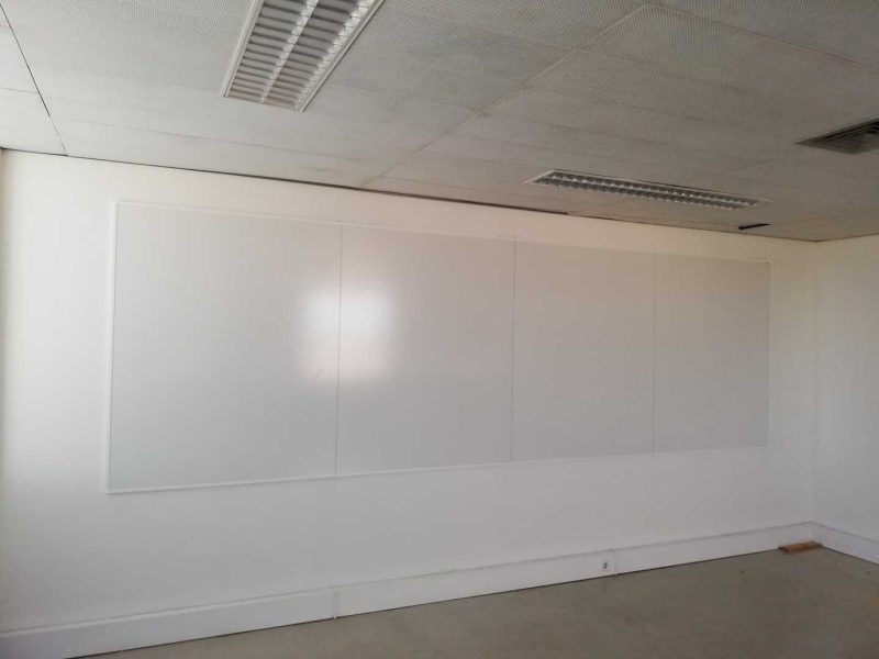 Quadro Branco de porcelana magnética com perfil P16 com união